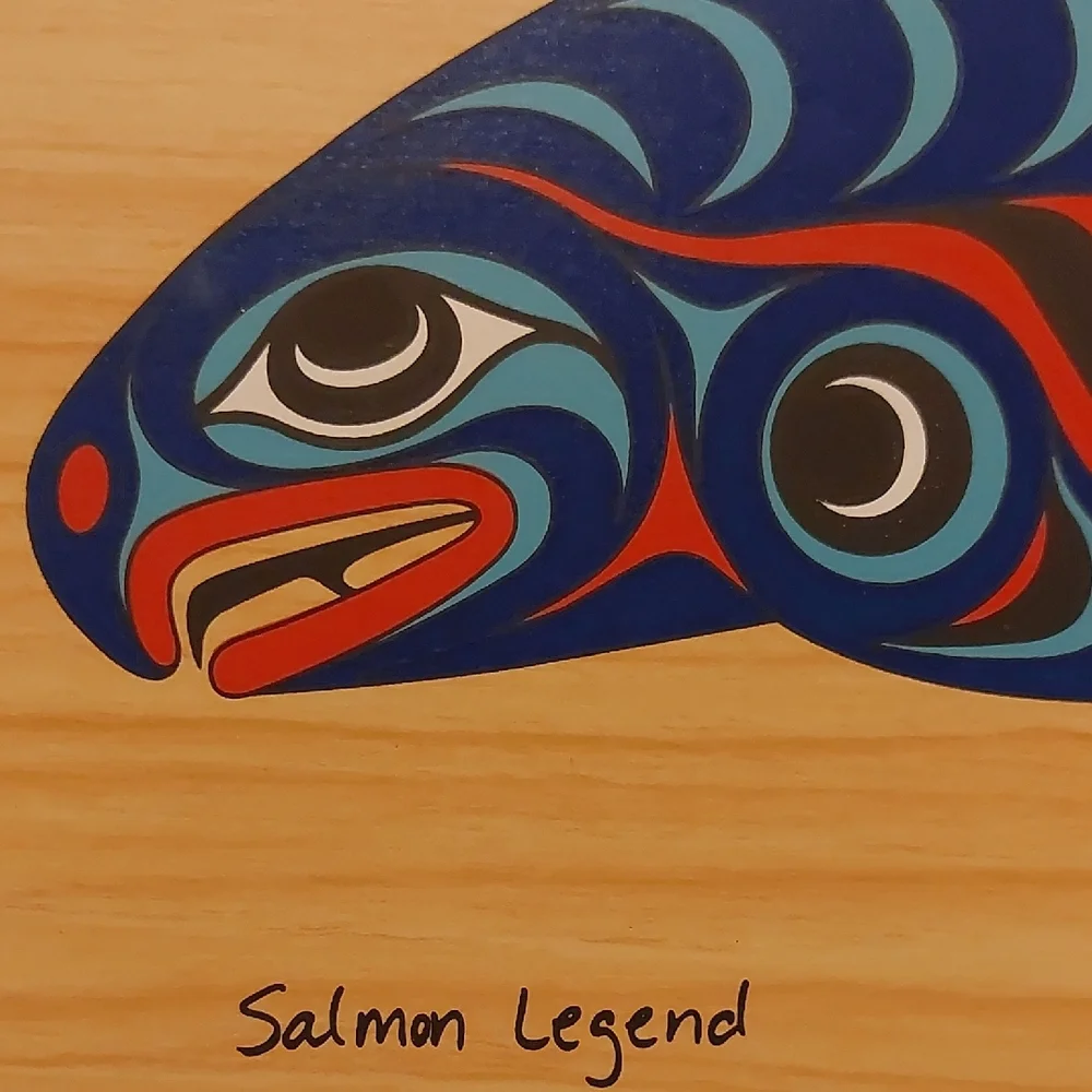 Salmon Legend Sliding Box by Joe Wilson Coast Salish Art Stash Box Art